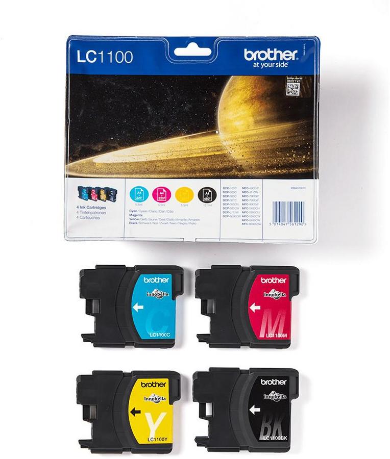 Cartouche d'encre Brother LC1100VALBP - noir et 3 couleurs - le pack