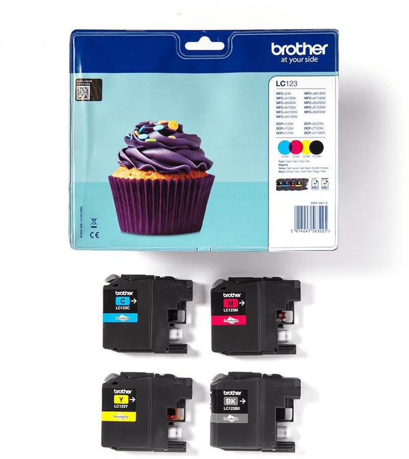 Cartouche d'encre Brother LC123VALBP - noir et 3 couleurs - le pack