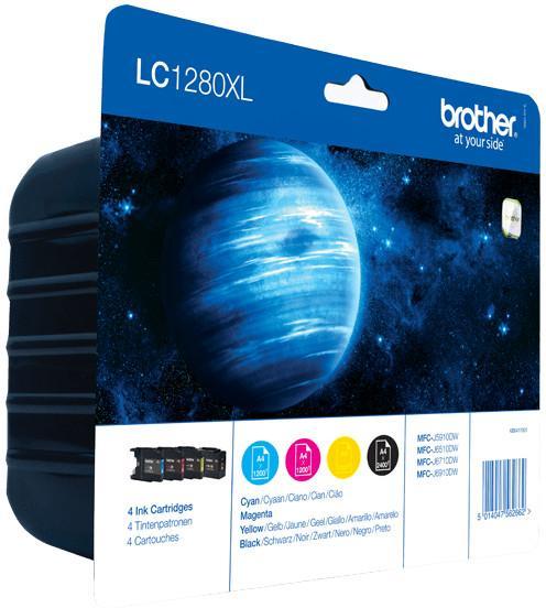 Cartouche d'encre Brother LC1280XLVALBP - noir et 3 couleurs - le pack