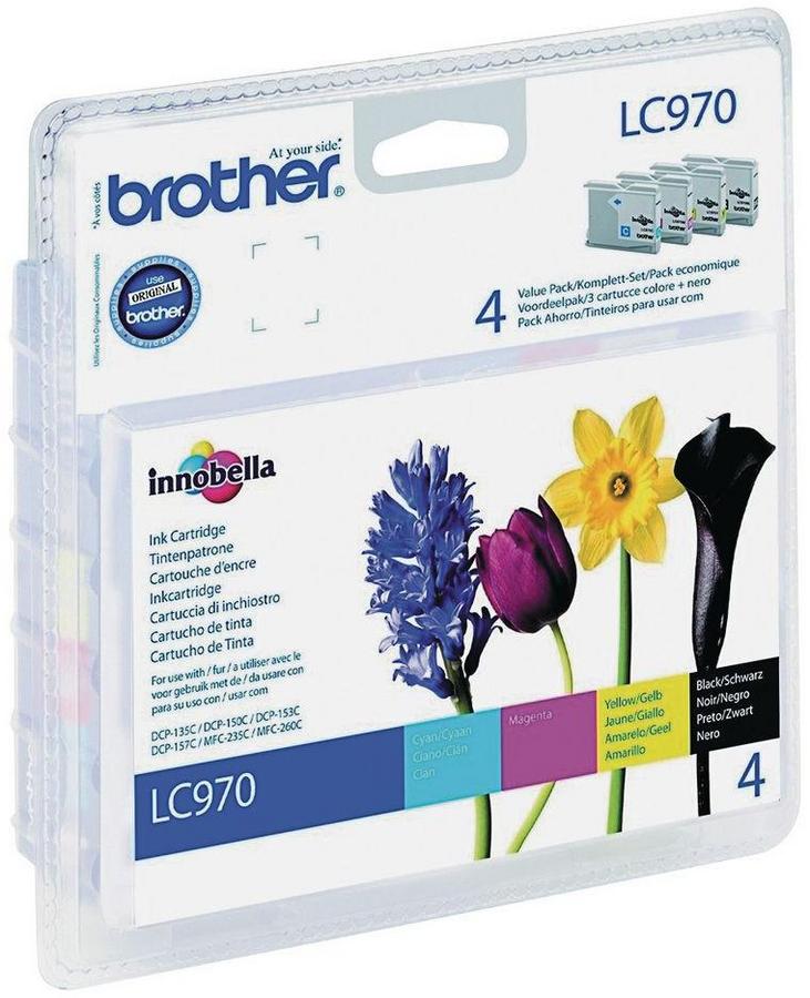 Cartouche d'encre Brother LC970VALBP - noir et 3 couleurs - le pack