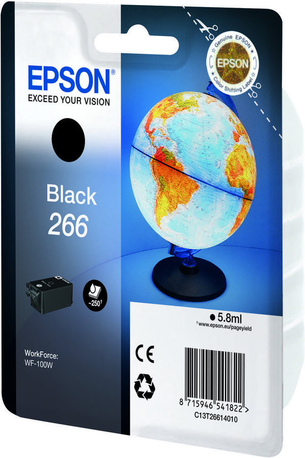 Cartouche d'encre Epson Globe T266 - C13T26614010 - noir - l'unité
