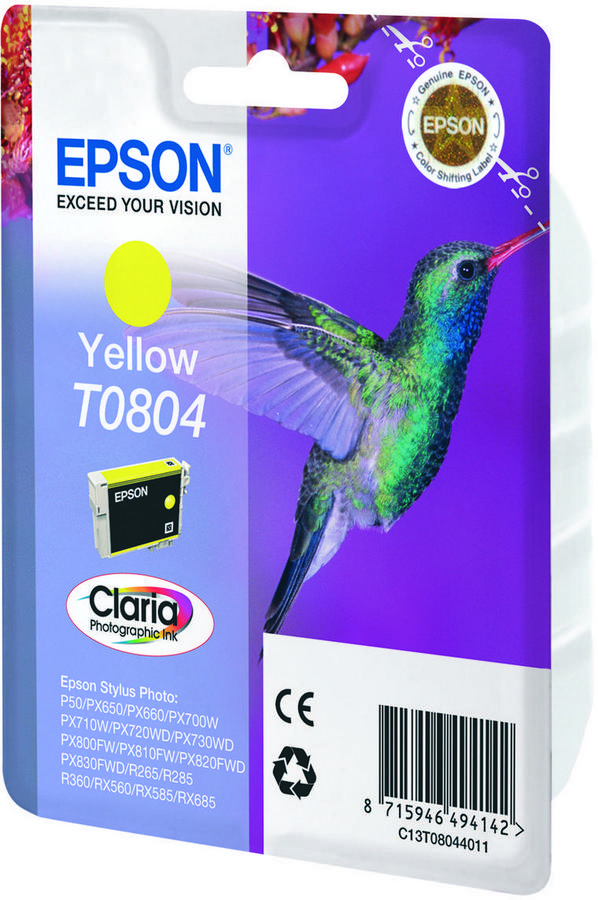 Cartouche d'encre Epson C13T08044021 - Claria - jaune - l'unité