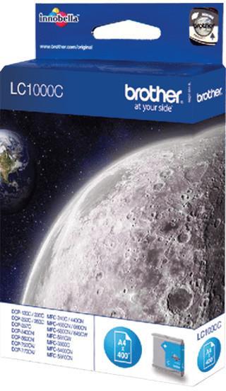 Cartouche d'encre Brother LC1000C - cyan - l'unité