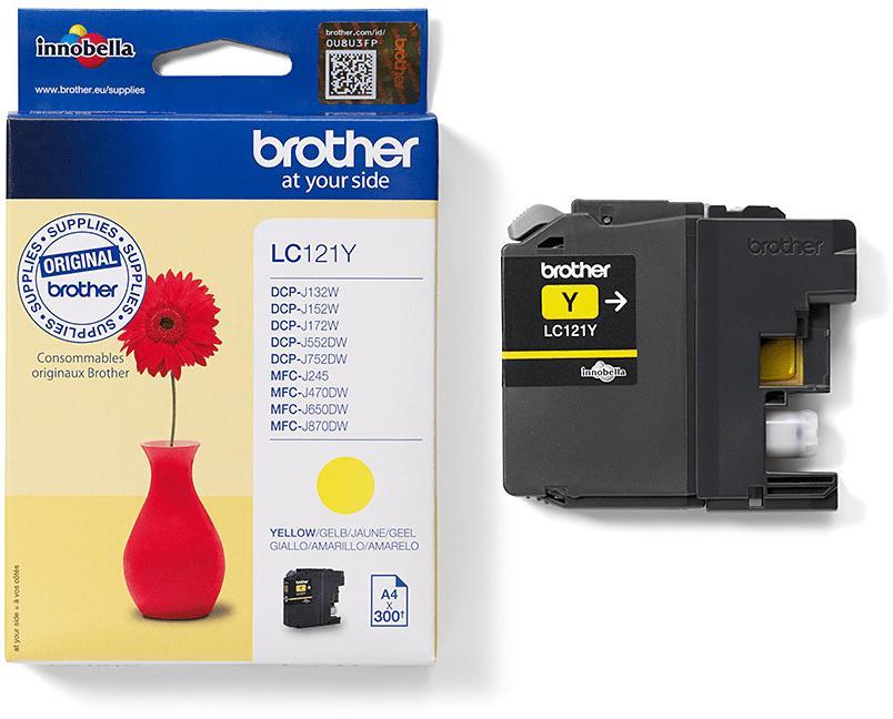 Cartouche d'encre Brother LC121Y - jaune - l'unité