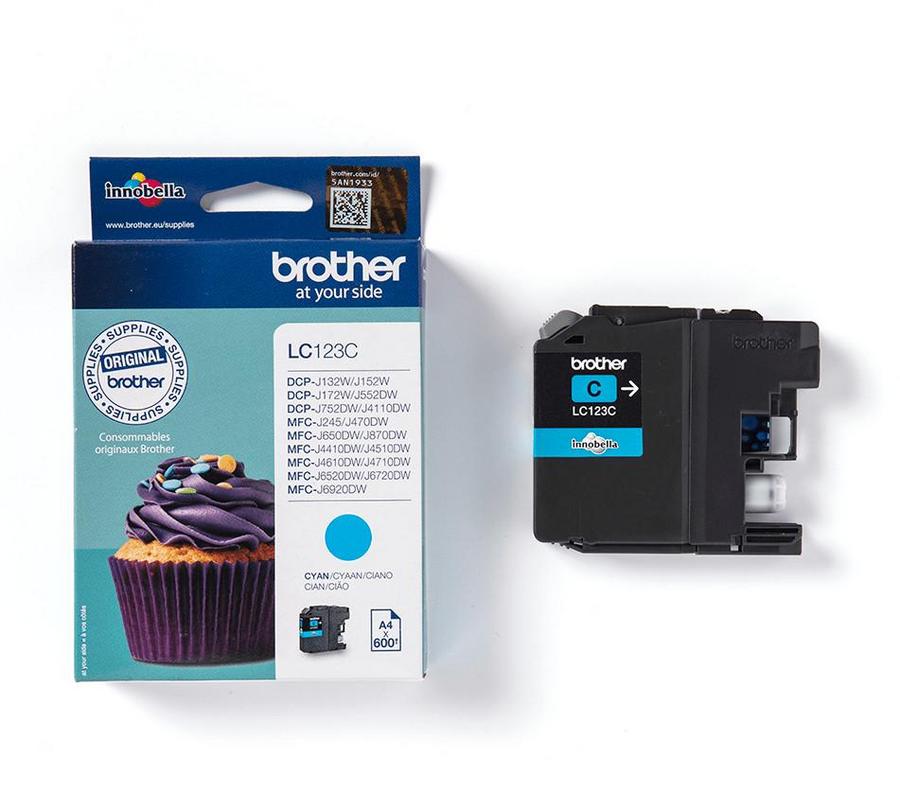 Cartouche d'encre Brother LC123C - cyan - l'unité