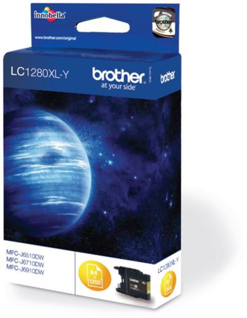 Cartouche d'encre Brother LC1280XLY - jaune - l'unité