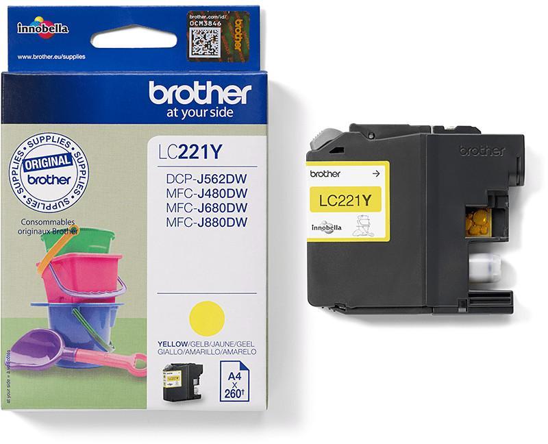 Cartouche d'encre Brother - LC221Y - jaune - l'unité
