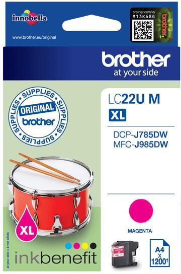 Cartouche d'encre Brother - LC22UM - magenta - l'unité