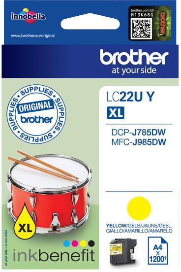 Cartouche d'encre Brother - LC22UY - jaune - l'unité