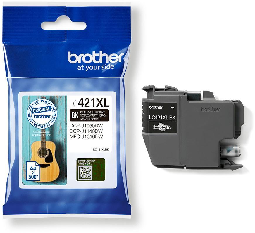 Cartouche jet d'encre Brother LC421XLBK Noir - l'unité - Grande capacité