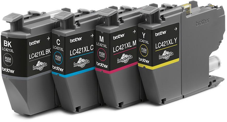 Pack de 4 cartouches Brother LC421XLVA Noir - Cyan - Magenta - Jaune - Grande capacité