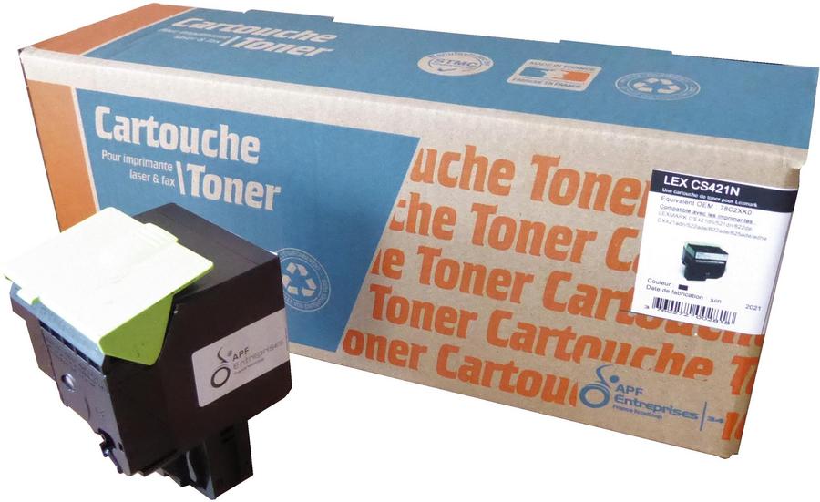 Toner compatible remanufacturé Lexmark 78C20XK0 Noir - l'unité