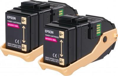 Toner laser Epson S050607 - magenta - lot de 2