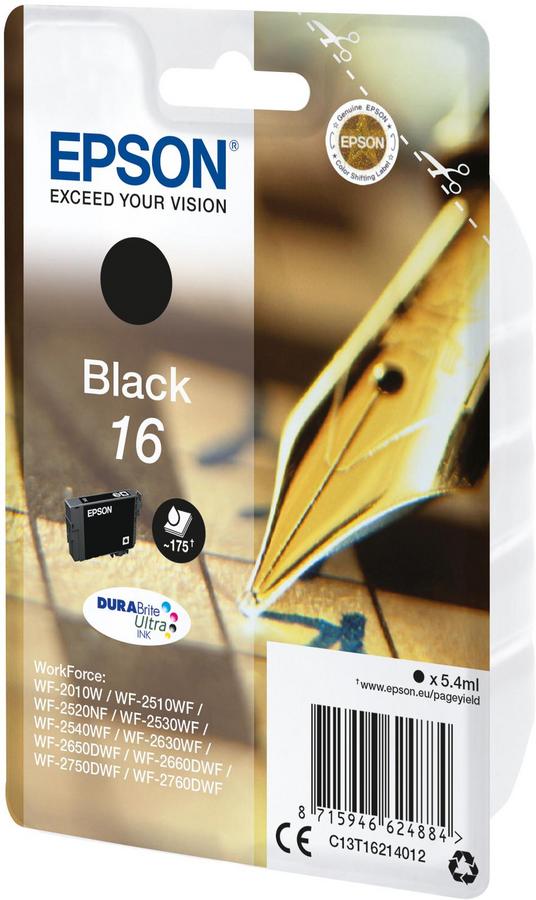 Cartouche d'encre Epson Stylo à plume C13T16214012 - Durabrite - noir - l'unité