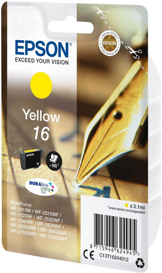 Cartouche d'encre Epson Stylo à plume C13T16244012 - Durabrite - jaune - l'unité
