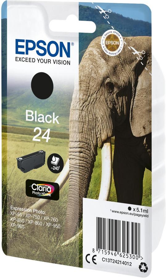 Cartouche d'encre Epson 24 - C13T24214012 - noir - l'unité
