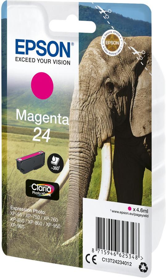 Cartouche d'encre Epson 24 - C13T24234012 - magenta - l'unité