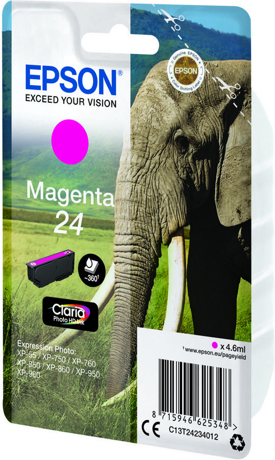 Cartouche d'encre Epson 24 - C13T24234012 - magenta - l'unité