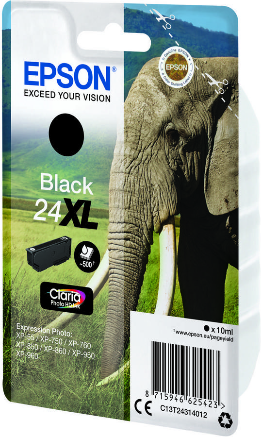 Cartouche d'encre Epson 24XL - C13T24314012 - noir - l'unité