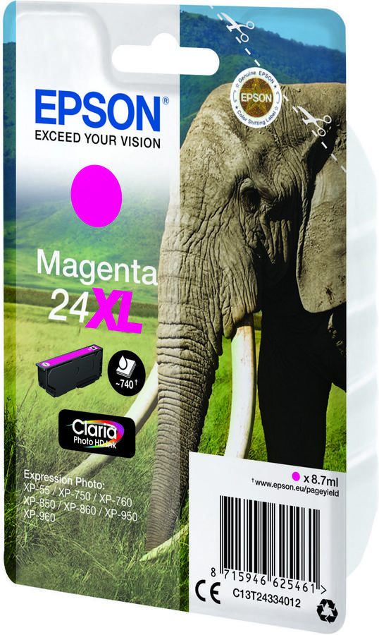 Cartouche d'encre Epson 24XL - C13T24334012 - magenta - l'unité