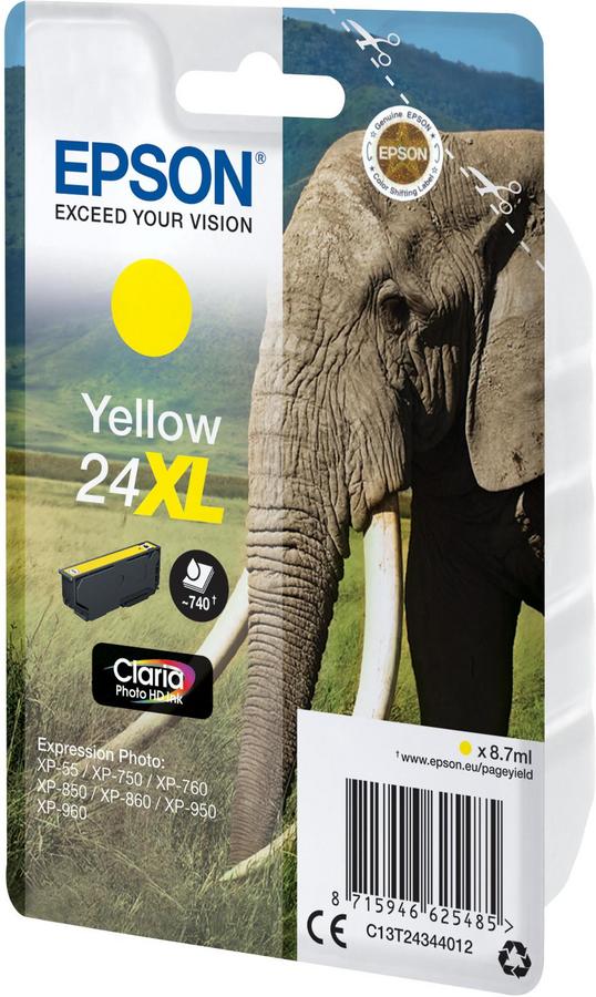 Cartouche d'encre Epson 24XL - C13T24344012 - jaune - l'unité