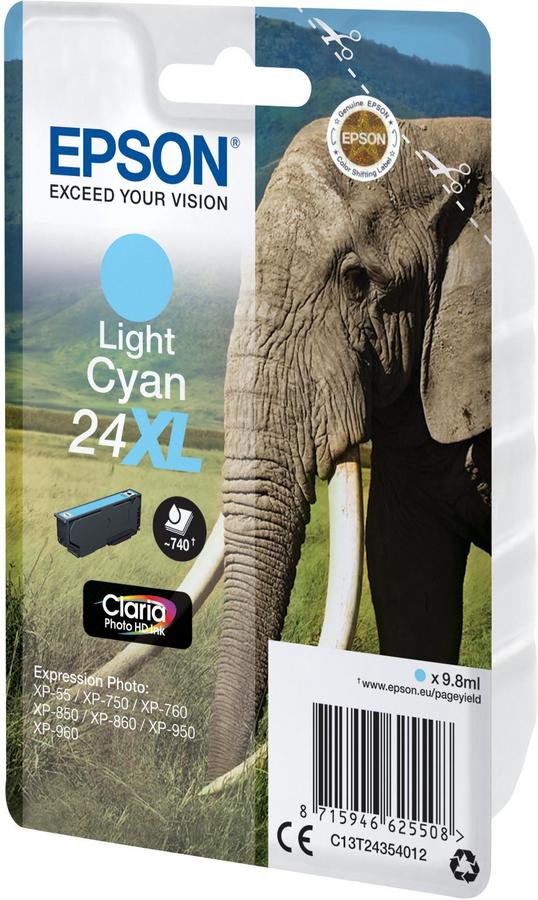 Cartouche d'encre Epson 24XL - C13T24354012 - cyan clair - l'unité
