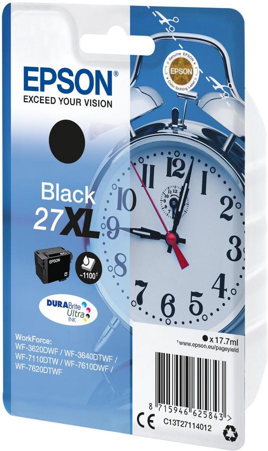 Cartouche d'encre Epson Réveil - 27XL - C13T27114012 - noir - l'unité