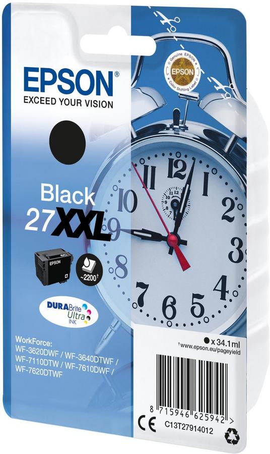 Cartouche d'encre Epson Réveil 27XXL - C13T27914012 - noir - l'unité