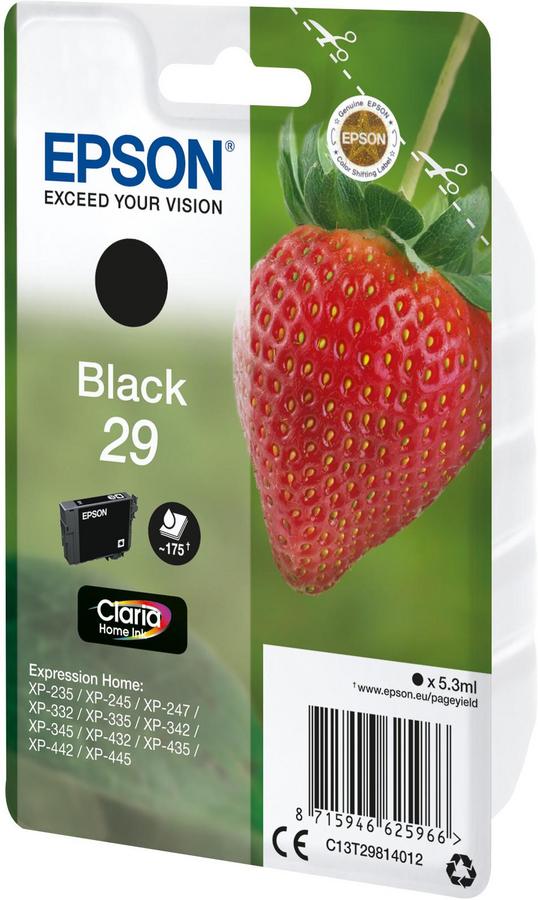 Cartouche d'encre Epson Fraise 29 - C13T29814012 - noir - l'unité