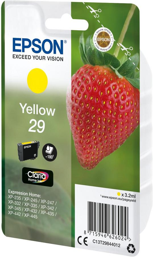Cartouche d'encre Epson Fraise 29 - C13T29844012 - jaune - l'unité