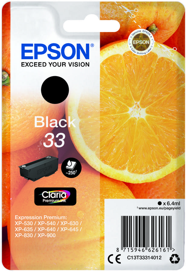 Cartouche jet d'encre Epson T3331B Noir - l'unité