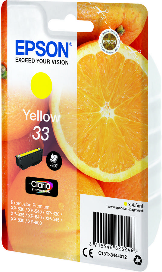 Cartouche jet d'encre Epson T3344B Jaune - l'unité