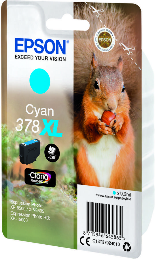 CART - T3792B - EPSON - 378XL - CYAN - PAR 1