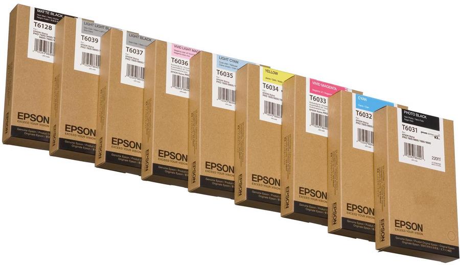 Cartouche d'encre Epson C13T603900 - gris clair - l'unité