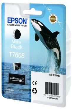 Cartouche d'encre Epson Orque T7608 - C13T76084010 - noir mât - l'unité