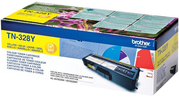 Toner laser Brother TN328Y - jaune - l'unité