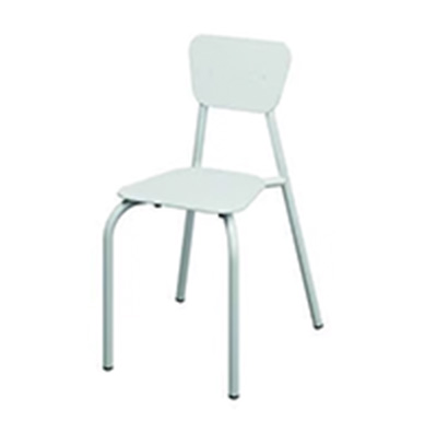 Chaise 4 pieds Mahaut - PEHD 100 % recyclé - piétement époxy - empilable - lot de 2