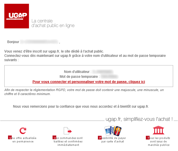 Email de confirmation d'inscription