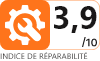 Logo indice de réparabilité orange 3.9 sur 10
